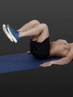 Reverse crunch taps - core-strengthening exercise