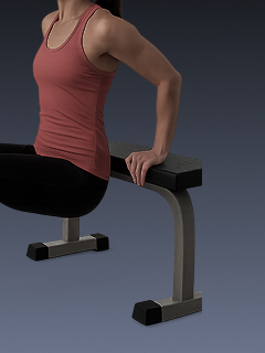 Triceps dips bench level 1